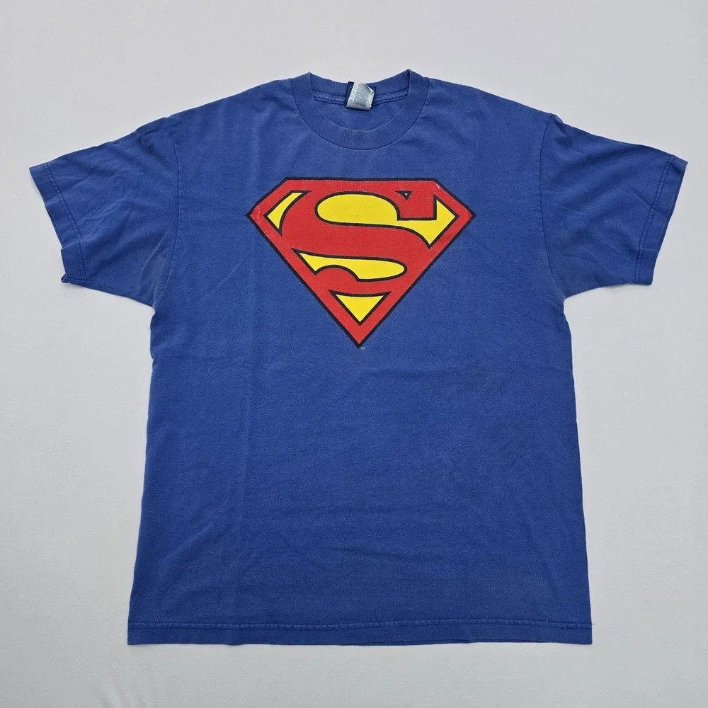 Vintage 2007 Superman T Shirt Blue Alstyle AAA DC Comics Graphic Tee Mens Large